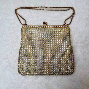 MAGID Gold Rhinestoned Purse - Vintage - Formal, Wedding, Party